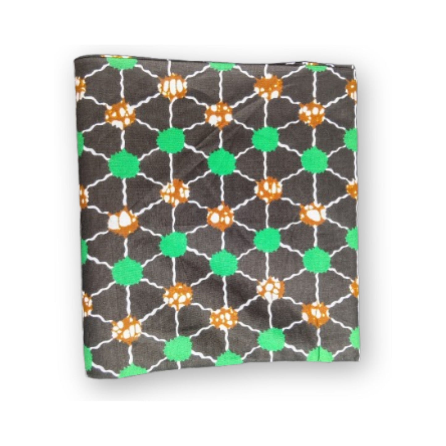 Emerald Grid Ankara | Premium Nigerian Fabric – 6 Yards