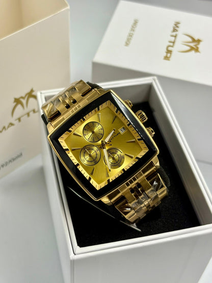 Matturi Chain Watch | Men's Luxury Stainless Steel Bracelet Wristwatch