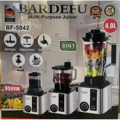 BARDEFU 8-In-1 Multifunctional Juicer & Blender | 4.0L Jar, 9500W Power