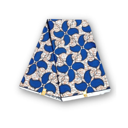 Blue Petal Ankara |Togo Wax Fabric