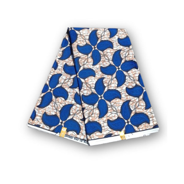 Blue Petal Ankara |Togo Wax Fabric