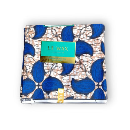Blue Petal Ankara |Togo Wax Fabric