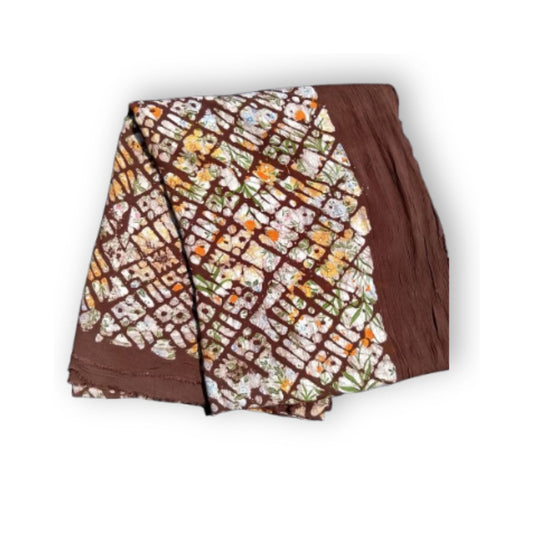 Cocoa Rhythm Authentic Crepe Fabric
