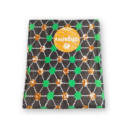 Emerald Grid Ankara | Premium Nigerian Fabric – 6 Yards