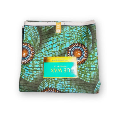 Emerald Sun Ankara | Premium Nigerian Wax Fabric – 6 Yards
