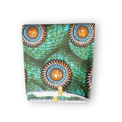 Emerald Sun Ankara | Premium Nigerian Wax Fabric – 6 Yards