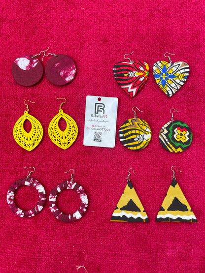 Colorful Ankara Earrings – Handmade African Print Statement Jewelry