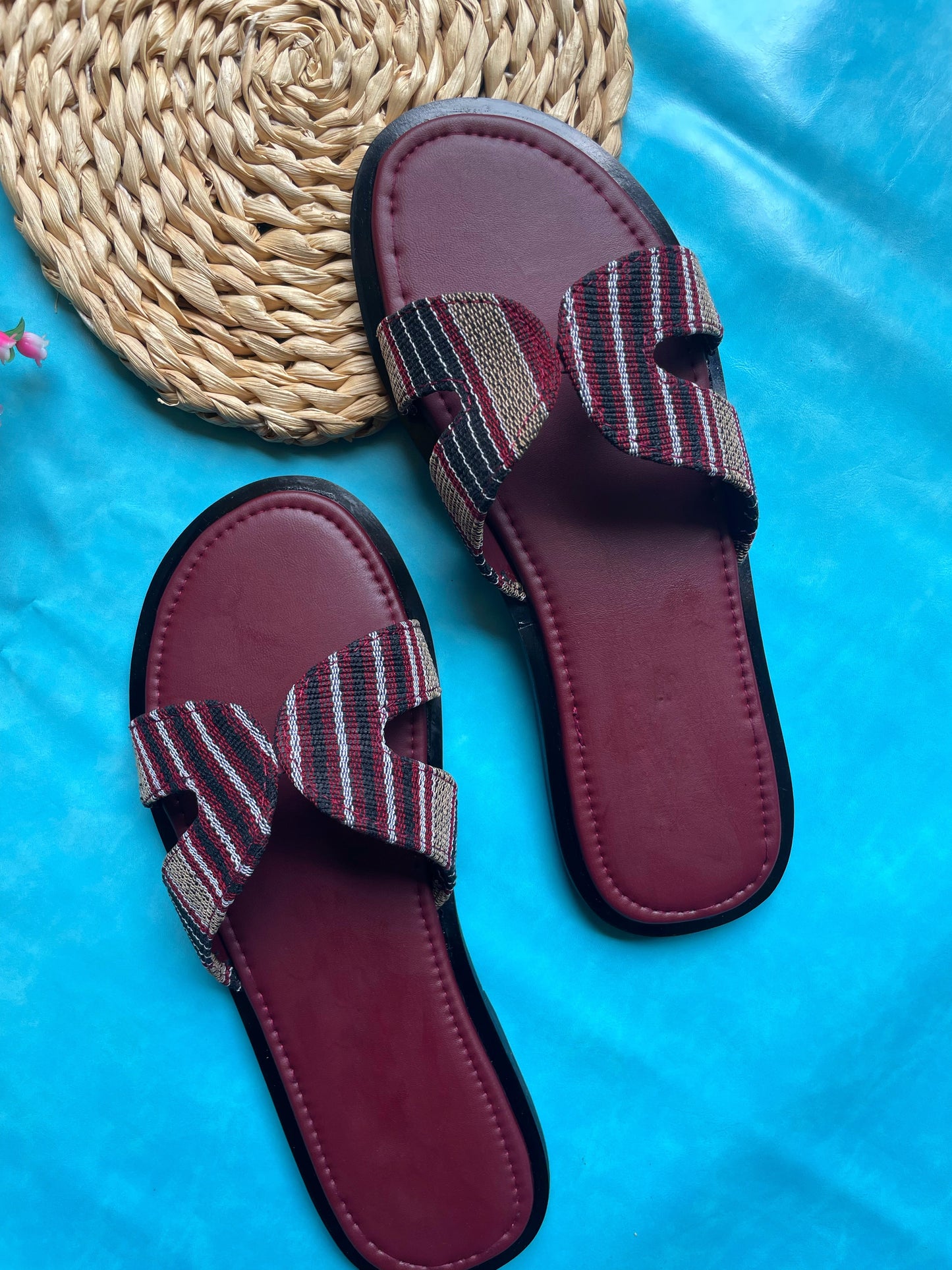 Rike’s Fit Cross-Strap Premium Slide Slippers |Textured Comfort Edition