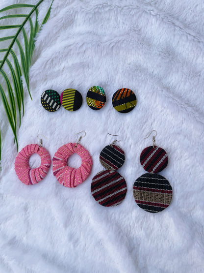 Colorful Ankara Earrings – Handmade African Print Statement Jewelry