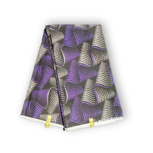 Violet Wave Ankara | Premium Nigerian Fabric – 6 Yards