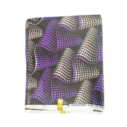 Violet Wave Ankara | Premium Nigerian Fabric – 6 Yards