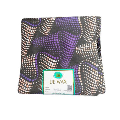 Violet Wave Ankara | Premium Nigerian Fabric – 6 Yards