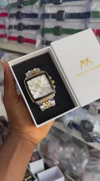 Matturi Chain Watch | Men's Luxury Stainless Steel Bracelet Wristwatch